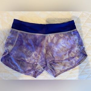 Lululemon shorts purple tie dye